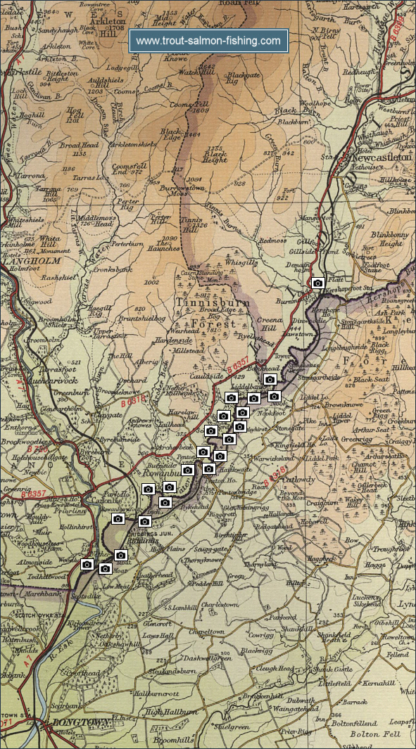 Photographic map of the River Liddle