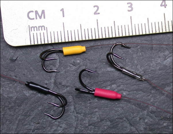 Small Knot Guards for Free Swinging Tube fly Double Hooks
