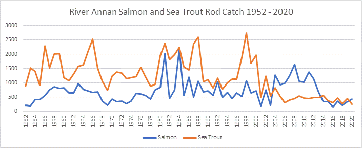 River Annan salmon and sea trout catches