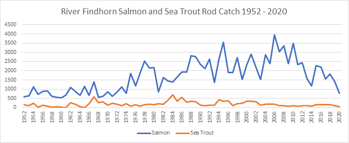 River Findhorn salmon and sea trout catches