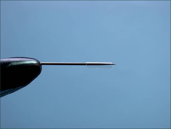Heat shrink tube on needle